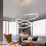 Modern 3 Circle Shape LED Chandelier Ceiling Light , 40+60+80CM  Dimmable