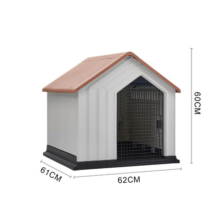 Orange Small Waterproof Plastic Dog House Pet Kennel