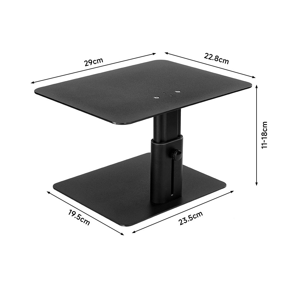 Black Adjustable Aluminum Monitor Stand Riser