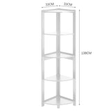 5 Tier Wooden Ladder Corner Bookshelf Display Shelf