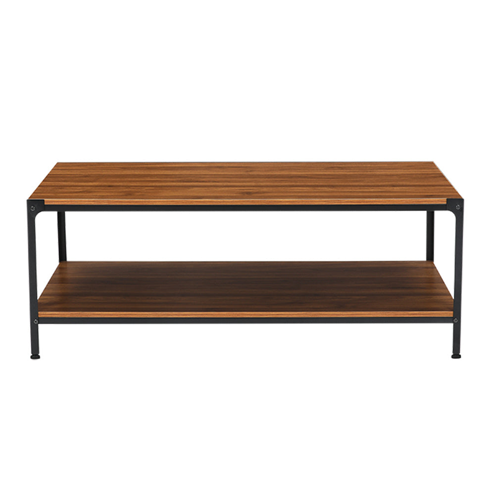 Rectangular 2 Tier Walnut Finish Coffee Table