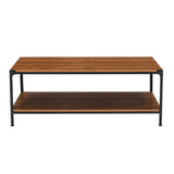 Rectangular 2 Tier Walnut Finish Coffee Table