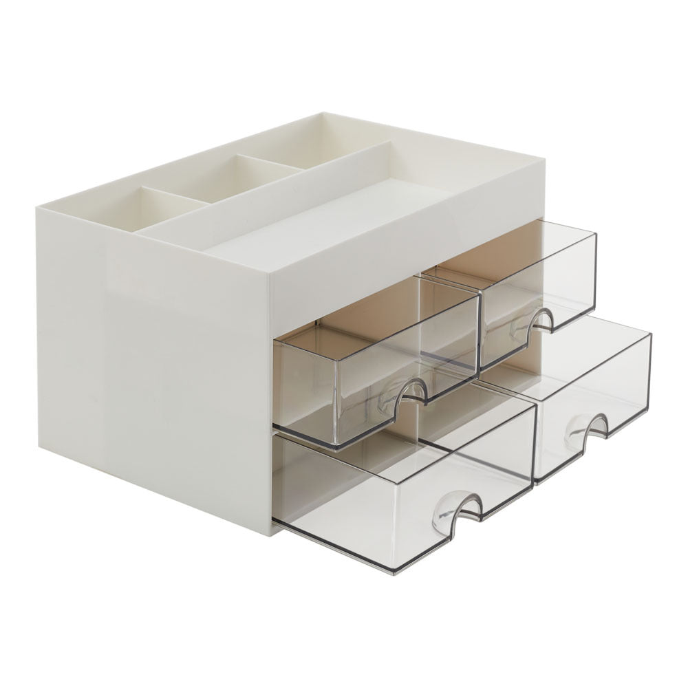 Desktop Stationery Storage Organizer with 4 Drawers