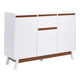 White Storage Living Room Sideboard with Drawers