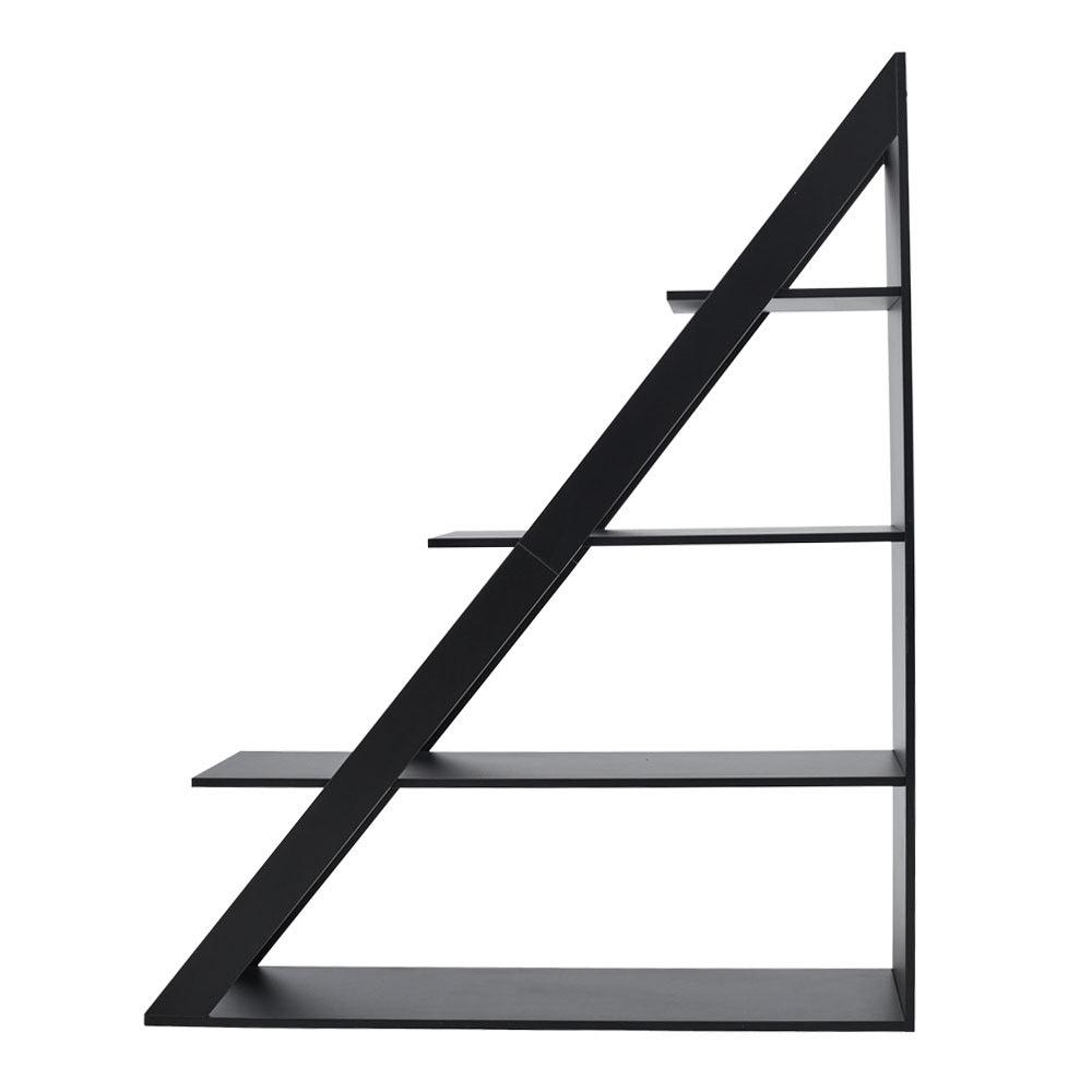 Black Triangular Ladder Living Room Bookcase Shelving