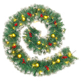 270CM Christmas 50 LED Light Up Xmas Decor Hanging Rattan, Golden Ball