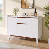 White Storage Living Room Sideboard with Drawers