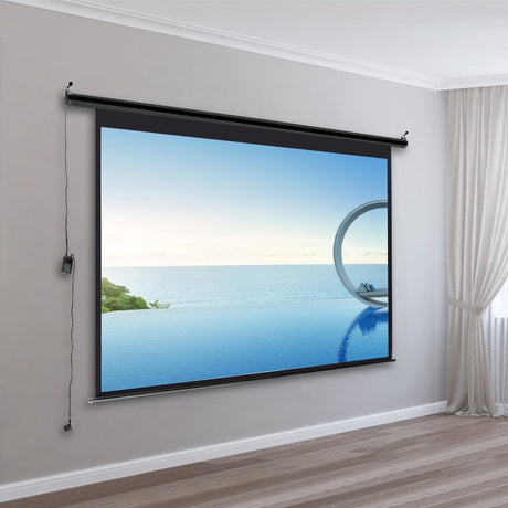 Motorized Electric Projector Screen with Remote Control
