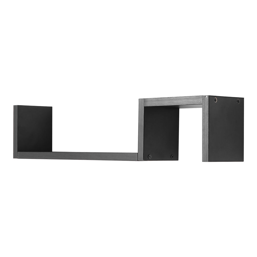 Set of 2 Wooden Wall Mounted Floating Shelves