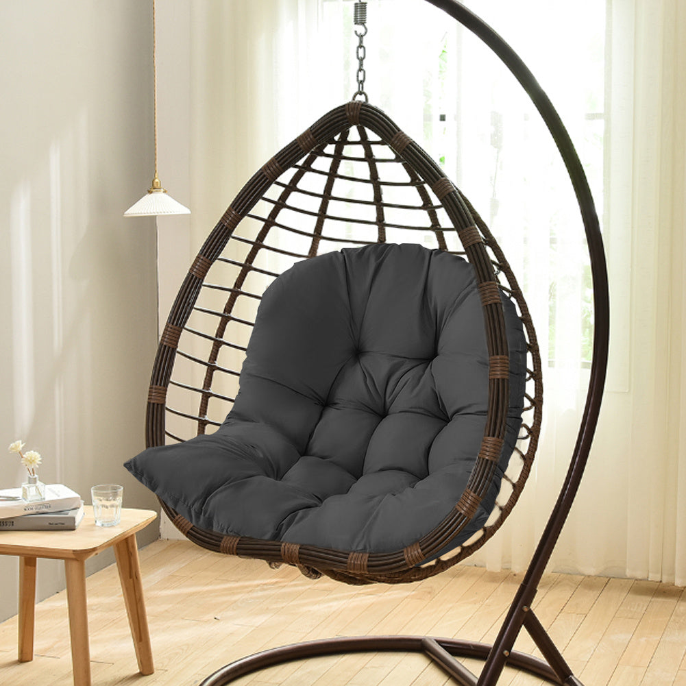 Hanging Egg Swing Chair Replacement Seat Pad Cushion 80x120CM, Black