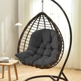 Hanging Egg Swing Chair Replacement Seat Pad Cushion 80x120CM, Black