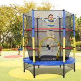 4.5FT Kids Mini Trampoline with Safety Enclosure