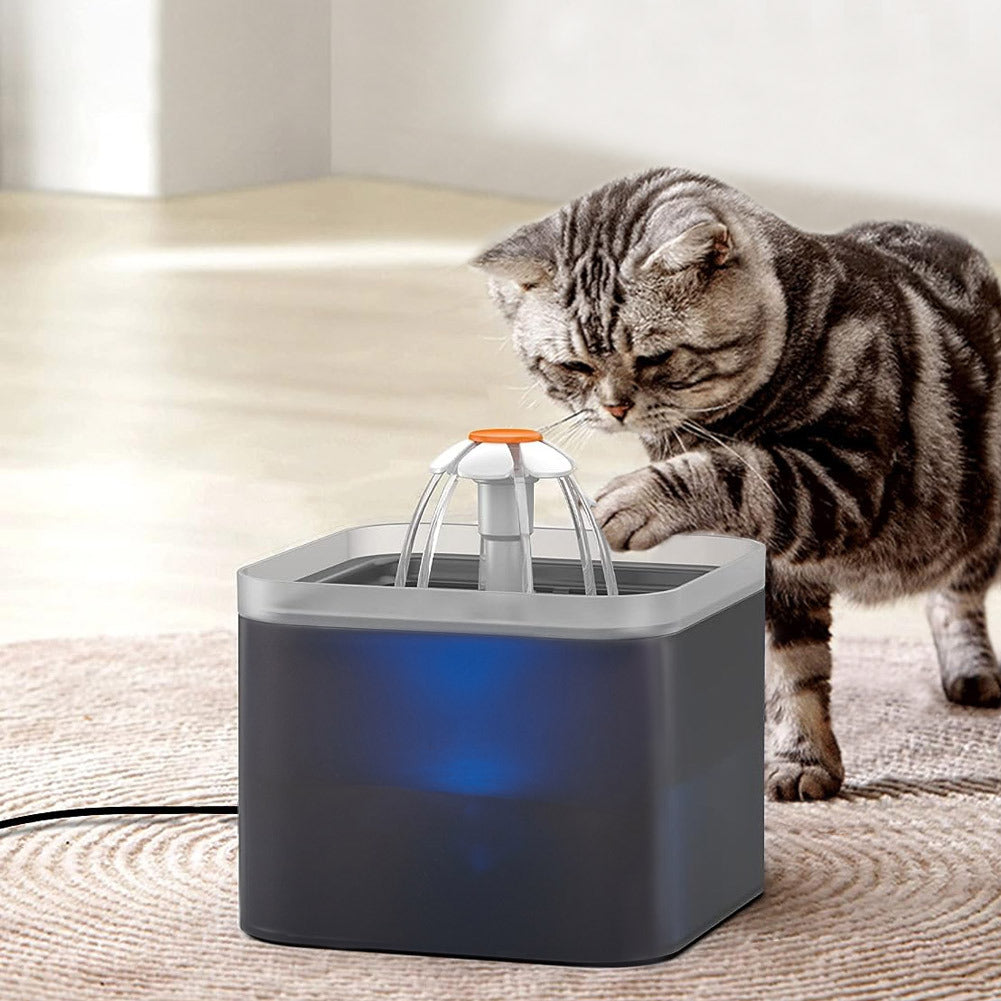 2L Pet Water Fountain with LED Lights