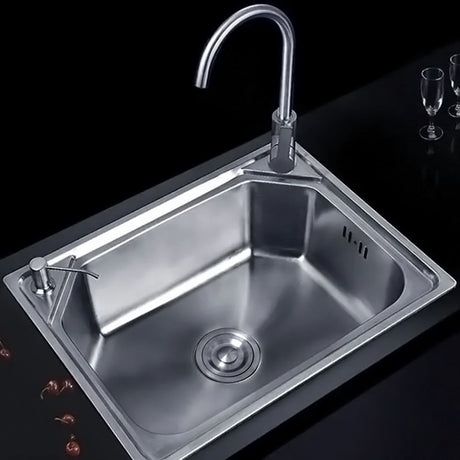 Stainless Steel Topmount Square Stainless Steel Inset Catering Single Kitchen Sink