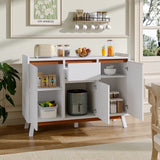 White Storage Living Room Sideboard with Drawers