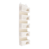 Beige 5 Pockets Over the Door Non Woven Fabric Organizer