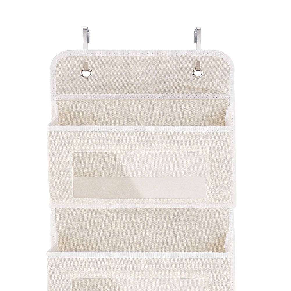 Beige 5 Pockets Over the Door Non Woven Fabric Organizer