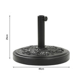 Banana Parasol Hand Parasol Concrete Patio Round Base Stand