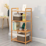 4 Tier Wood Bookcase Display Stand, 100x35x25CM