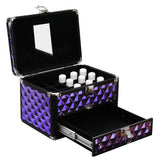 2 in 1 Diamond Pattern Makeup Case with Mirror