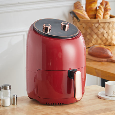 8L Knob Air Fryer Healthy Cooking Red