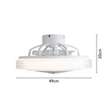 White 20 Inch Acrylic Ceiling Mount LED Fan Light