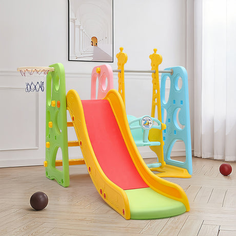 Colorful Swing and Slide Playset for Kids