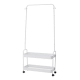 White Clothes Drying Rod Storage Rack