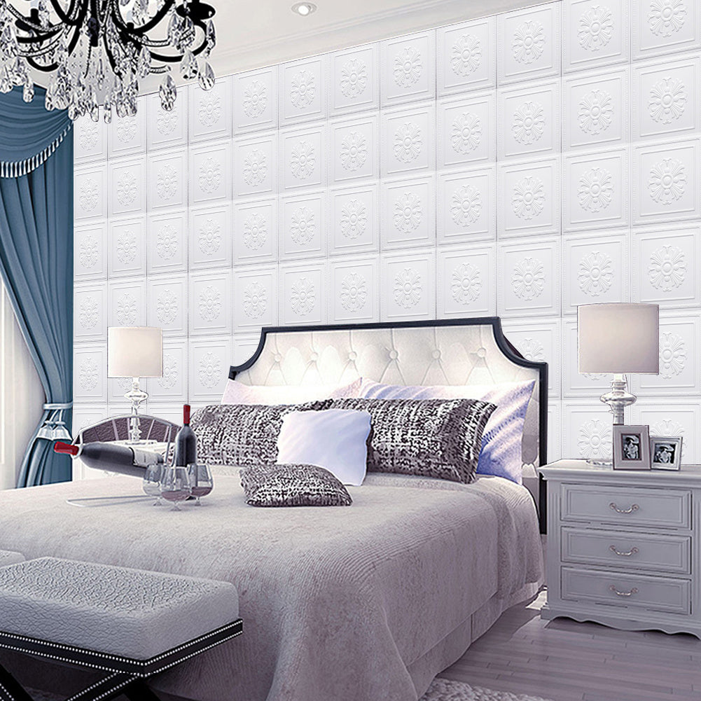 12 Pack PVC 3D Wave Wall Panels Decorative Tiles