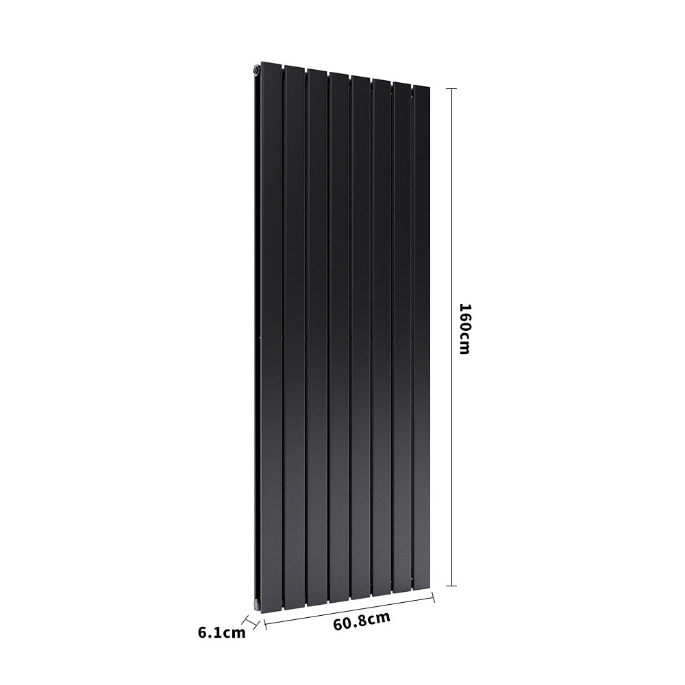 1824W Steel Smoke Grey Vertical Tall Radiator with Double Panel