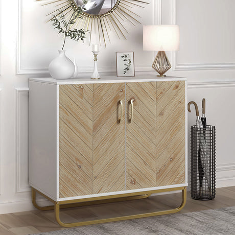 80cm W x 76cm H Modern Wooden Dual-Door Side Cabinet