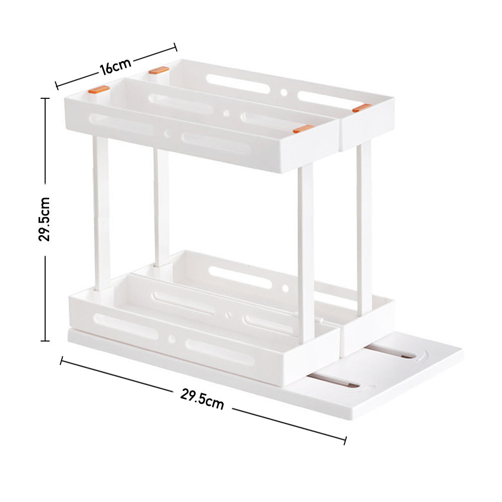 2 Tier Rotating Pull out Storage Shelf for Kitchen