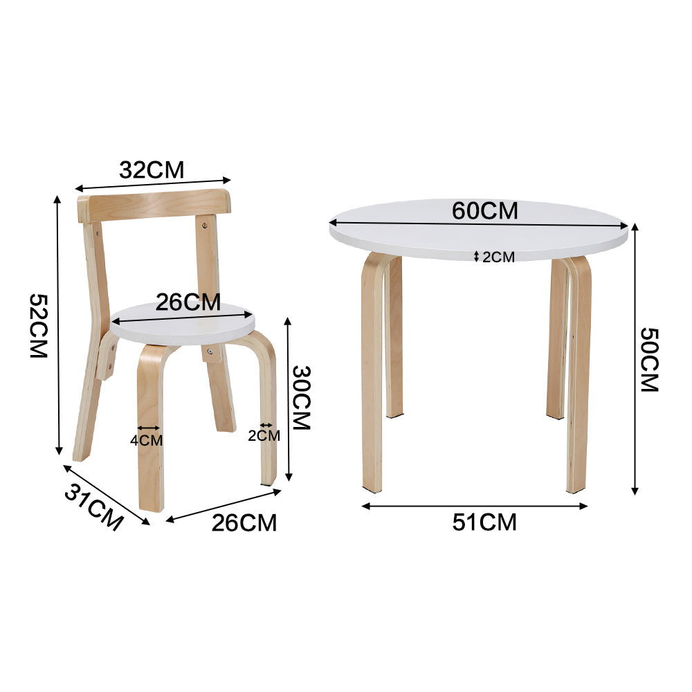 Poplar Toddler Play Table and Chair Set