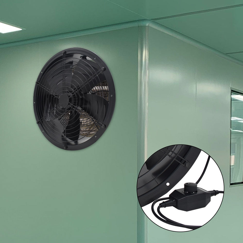 Black 14 inch Ventilation Exhaust Axial Fan