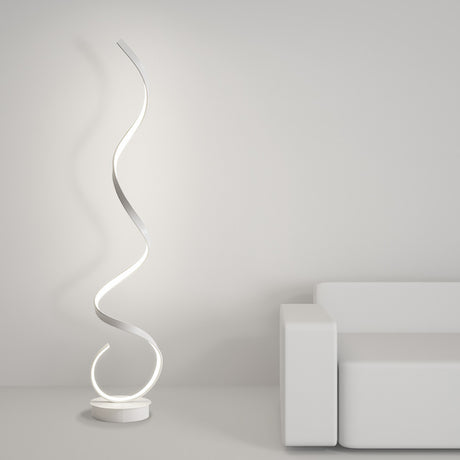 LED Living Room Spiral Floor Lamp White