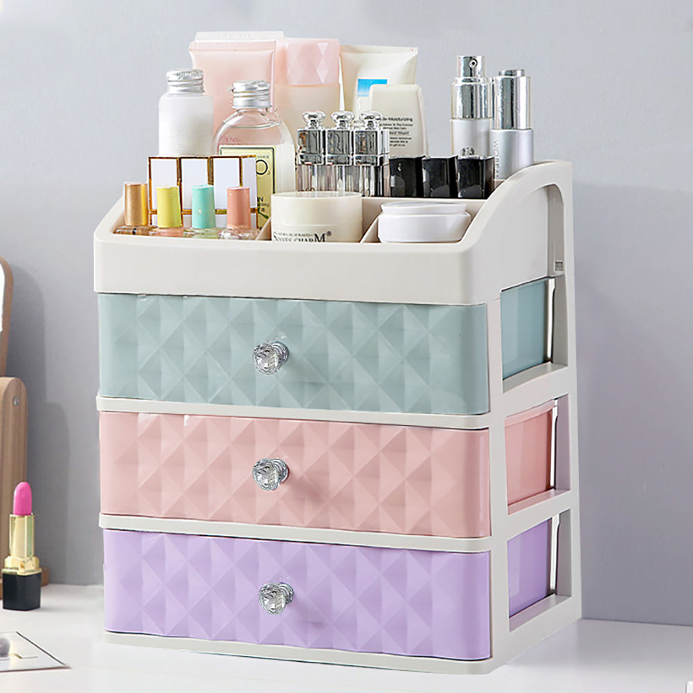 Makeup Jewellery Organizer Container Storage Box with 3 Drawers