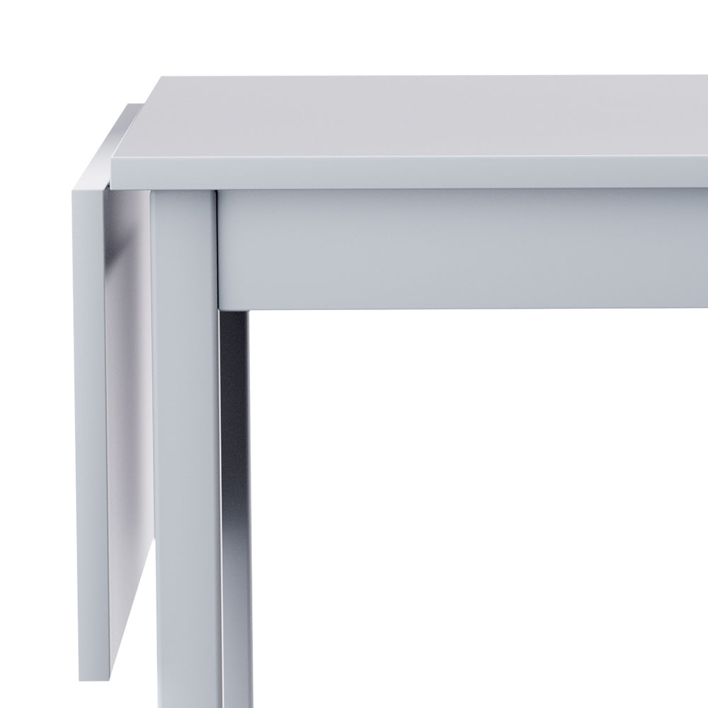 White 140cm W Expandable Rectangular Wooden Dining Table