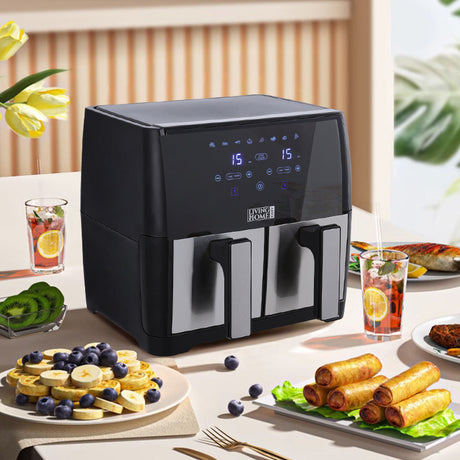 8L Touch Screen Dual Basket Air Fryer Healthy Cooking