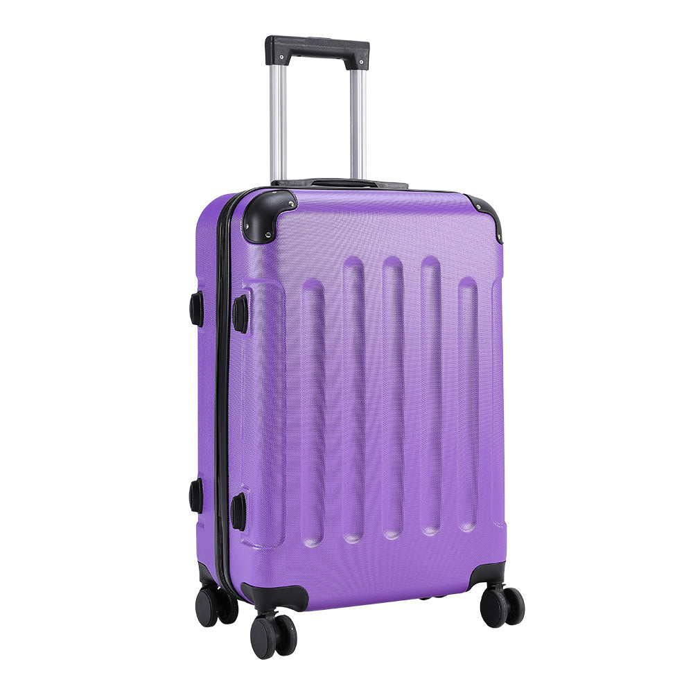 Purple 24 inch Hardside Travel Suitcase with Combination Lock