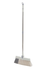 White Rotatable Folding Broom and Dustpan Set