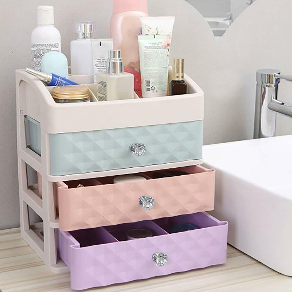 Makeup Jewellery Organizer Container Storage Box with 3 Drawers