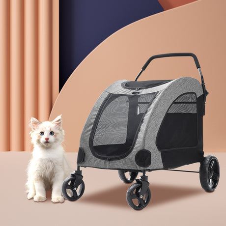 Collapsible Pet Stroller for Cats and Dogs