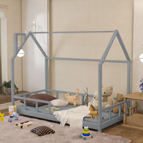 Child¡¯s Bed with House Frame Pine Wood