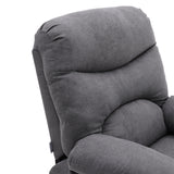 Grey Manual Faux Leather Recliner Armchair