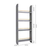 52cm W x 118cm H 4-Tier Wooden Modern Wall-Mounted Shelf