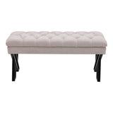 Livinandhome Mid Century Metal Upholstered Bench