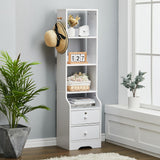 4 Layer Extra Tall Nightstand with 2 Storage Drawers