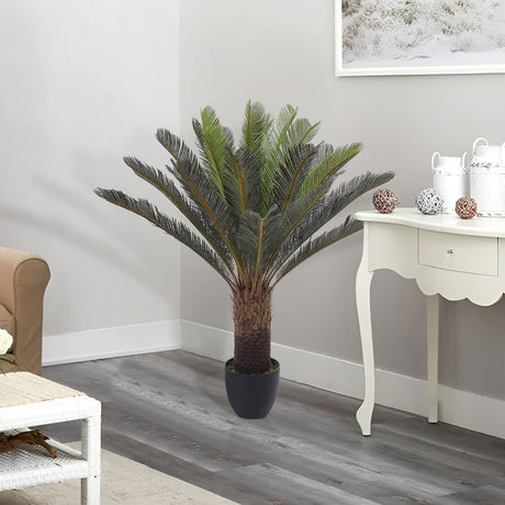 Green 113cm Artificial Cycas Tree in Pot for Decoration