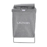 Grey Folding Fabric Laundry Basket