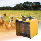 Yellow 2KW Portable Electric Garage Workshop Air Heater